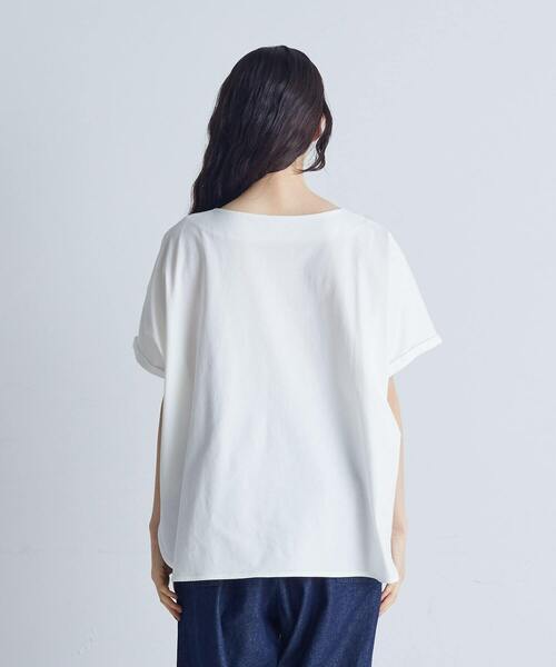 conges payes ADIEU TRISTESSE(コンジェ ペイエ アデュートリステス)の「布帛×ジャージバスクシャツ(シャツ/ブラウス・レディース・ベージュ/ブラック/ホワイト・38)」の11枚目の写真