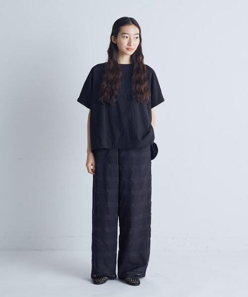 conges payes ADIEU TRISTESSE(コンジェ ペイエ アデュートリステス)の「布帛×ジャージバスクシャツ(シャツ/ブラウス・レディース・ベージュ/ブラック/ホワイト・38)」の21枚目の写真