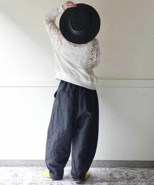 j.s luxe [TICCA] コットンリネン レースアップシャツ コットンリネンレースアップシャツ/TBDS-022