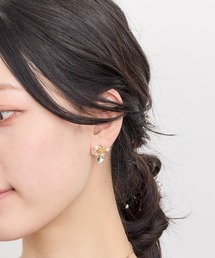 コンビメッキフラワーピアス