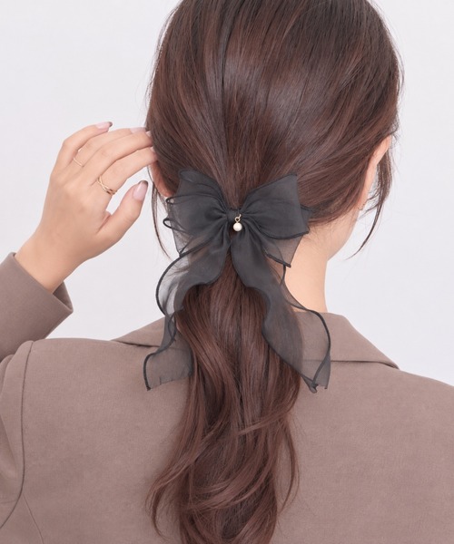 SALE♡ハンドメイド♡オーガンジーフリルポニークリップ② ベビー・キッズ SALE♡ハンドメイド♡オーガンジーフリルポニークリップ②