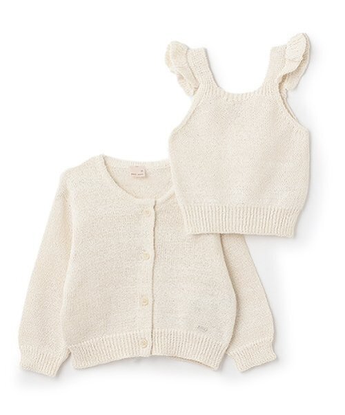 petit main（プティマイン）の「【リンク】ニットアンサンブル(キッズ)（アンサンブル・キッズ・キナリ/クリーム・M/S/L）」の13枚目の写真