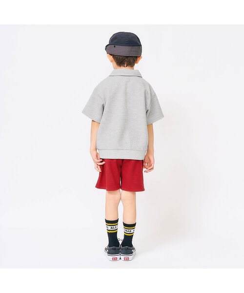 apres les cours（アプレレクール）の「ハーフジップセットアップ（セットアップ・キッズ・レッド/グリーン・130/120/110/100/90/80）」の4枚目の写真