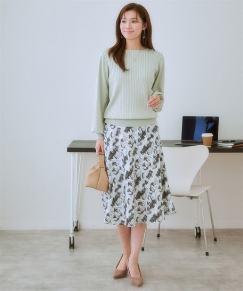 7days Life Styling(セブンデイズライフスタイリング)の「マーブル柄フレアスカート<大きいサイズ有>(スカート・レディース・ブラック系/ブラウン系・S/M/L/LL/3L)」の13枚目の写真