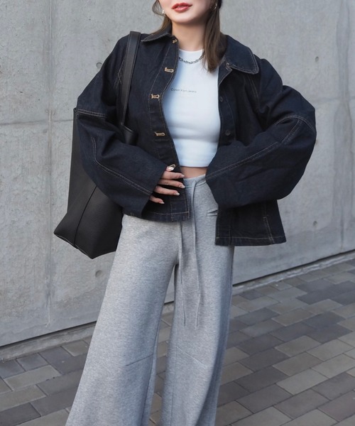 激安通販特集！ jacket denim sleeve raglan /袖 ラグランスリーブ ロールアップ ジャケット・アウター