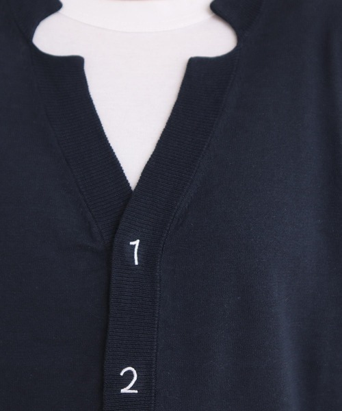 I am I in fact...（アイアムアイインファクト）の「C/Li数字刺繍　Vカーディガン（カーディガン/ボレロ・レディース・ホワイト/チャコールグレー/ピンク/イエロー/グリーン・FREE）」の15枚目の写真