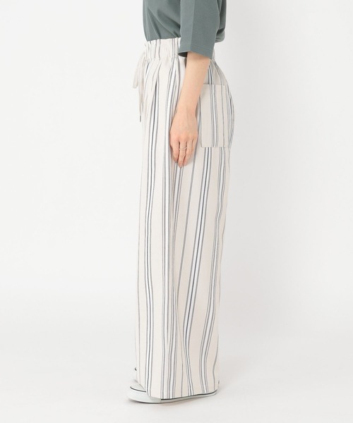 studio CLIP（スタディオクリップ）の「ドビーストライプイージーパンツ[プチサイズあり]（その他パンツ・レディース・ブラック/アイボリー/ベージュ/ライトグリーン・PF/FREE）」の16枚目の写真