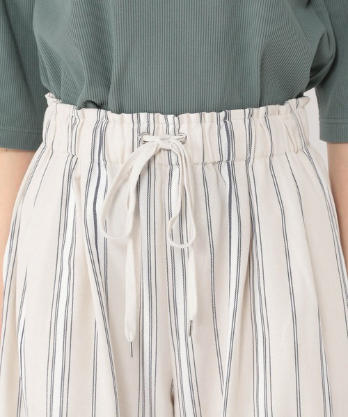 studio CLIP（スタディオクリップ）の「ドビーストライプイージーパンツ[プチサイズあり]（その他パンツ・レディース・ブラック/アイボリー/ベージュ/ライトグリーン・PF/FREE）」の14枚目の写真