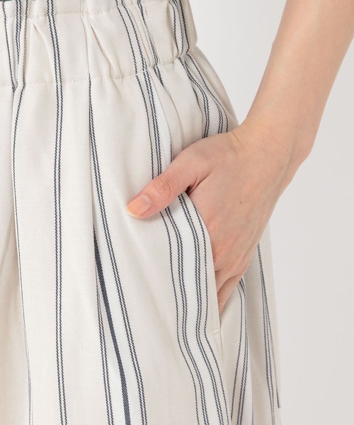 studio CLIP（スタディオクリップ）の「ドビーストライプイージーパンツ[プチサイズあり]（その他パンツ・レディース・ブラック/アイボリー/ベージュ/ライトグリーン・PF/FREE）」の13枚目の写真