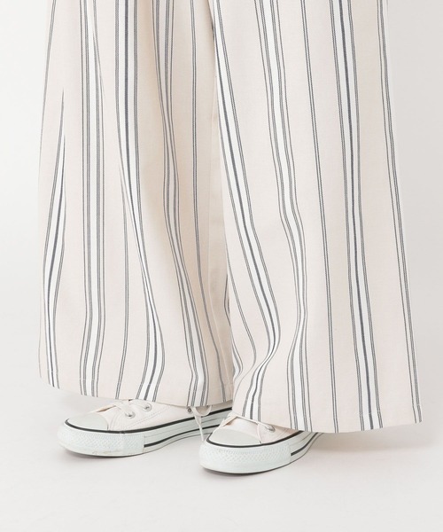 studio CLIP（スタディオクリップ）の「ドビーストライプイージーパンツ[プチサイズあり]（その他パンツ・レディース・ブラック/アイボリー/ベージュ/ライトグリーン・PF/FREE）」の12枚目の写真