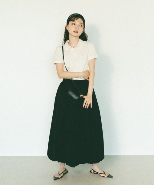 VANNIE U(ヴァニーユー)の「バルーンロングスカート(スカート・レディース・ブラック/ホワイト・FREE)」の4枚目の写真