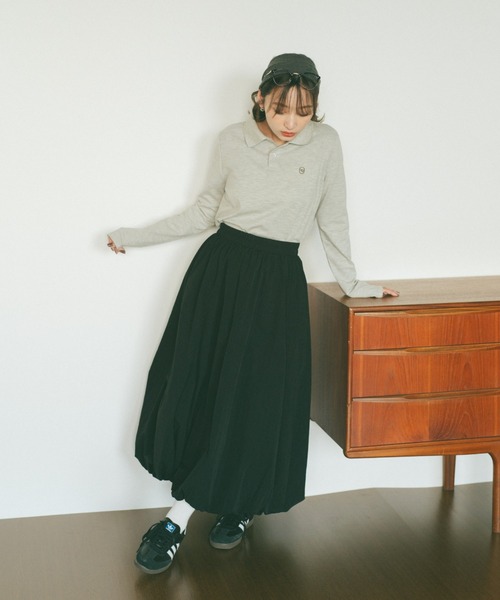 VANNIE U(ヴァニーユー)の「バルーンロングスカート(スカート・レディース・ブラック/ホワイト・FREE)」の10枚目の写真