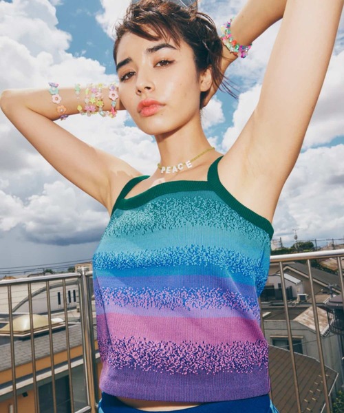 Siblings(シブリングス)の「Square Cami(キャミソール・レディース・レインボー/グリーン/ライトブルー・LARGE/SMALL)」の5枚目の写真