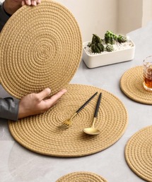 CERCA（チェルカ）の「Ein/【4サイズ展開】ナチュラル ロープ コースター/ランチョンマット（ランチョンマット/テーブルウェア）」