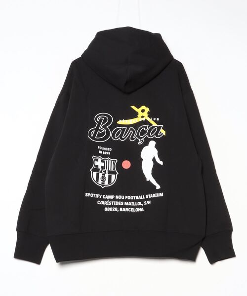 YEN TOWN MARKET(イェンタウンマーケット)の「【FC BARCELONA】FCバルセロナ バルサ プレイヤー No.3 フーディー(パーカー・メンズ・ブラック/ヘザーグレー・M/L/XL)」の4枚目の写真