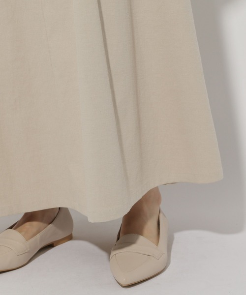 Elura(エルーラ)の「リネン混フレアスカート/316568(スカート・レディース・ライトベージュ/チャコールグレー・FREE)」の17枚目の写真