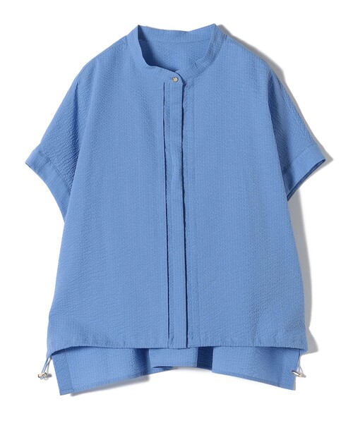 【シップス　ウィメン】〈手洗い可能〉サッカー 裾 ドロスト ドルマン ブラウス SHIPS for women / シップスウィメン 〈手洗い可能〉サッカー 裾