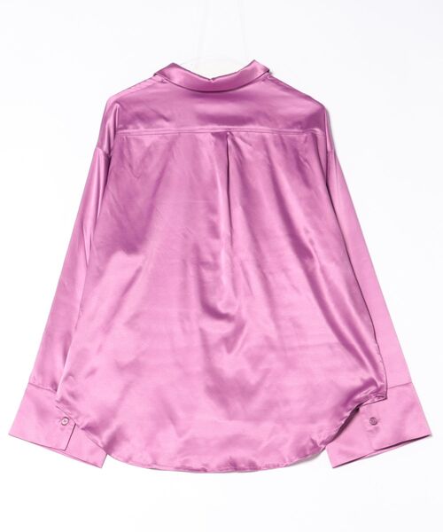 DURAS（デュラス）の「グロスオーバーシャツ（シャツ/ブラウス・レディース・グリーン/キャメル/パープル・SMALL/MEDIUM）」の4枚目の写真