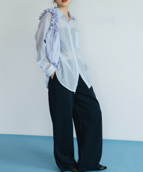 duei(デュイ)の「ストライプドロストショルダーバッグ(ショルダーバッグ・レディース・ブルー/ホワイト・FREE)」の14枚目の写真