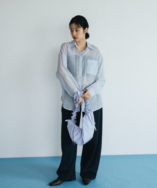 duei(デュイ)の「ストライプドロストショルダーバッグ(ショルダーバッグ・レディース・ブルー/ホワイト・FREE)」の13枚目の写真