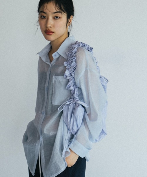 duei(デュイ)の「ストライプドロストショルダーバッグ(ショルダーバッグ・レディース・ブルー/ホワイト・FREE)」の8枚目の写真