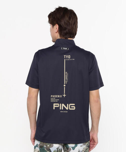 セール】【PING APPAREL】カノコ 半袖ハイネックシャツ ＜NATIVE