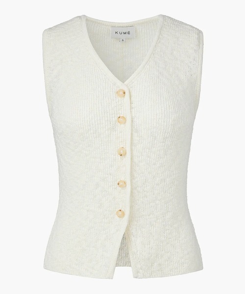 KUME/クメ Fitted Button Knitted Vest ベスト（ベスト）｜KUME
