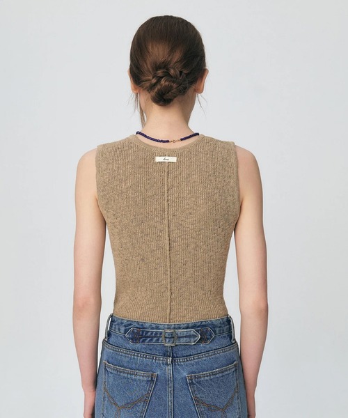 ベスト ジレ KUME/クメ Fitted Button Knitted Vest ベスト レディース KUME/クメ Fitted Button Knitted Vest ベスト（ベスト）｜KUME