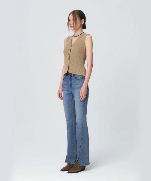 KUME/クメ Fitted Button Knitted Vest ベスト（ベスト）｜KUME