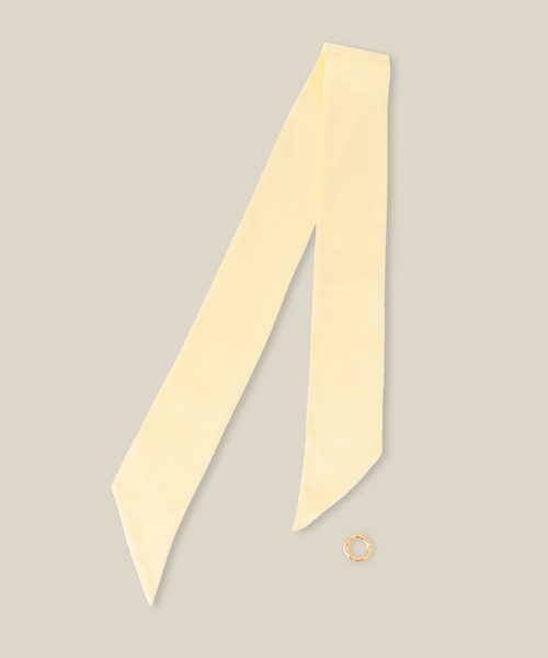 ROPE'（ロペ）の「リング付き マルチWAY タイスカーフ（バンダナ/スカーフ・レディース・ブラウン/クリーム/ブラック/サックスブルー・FREE）」の14枚目の写真