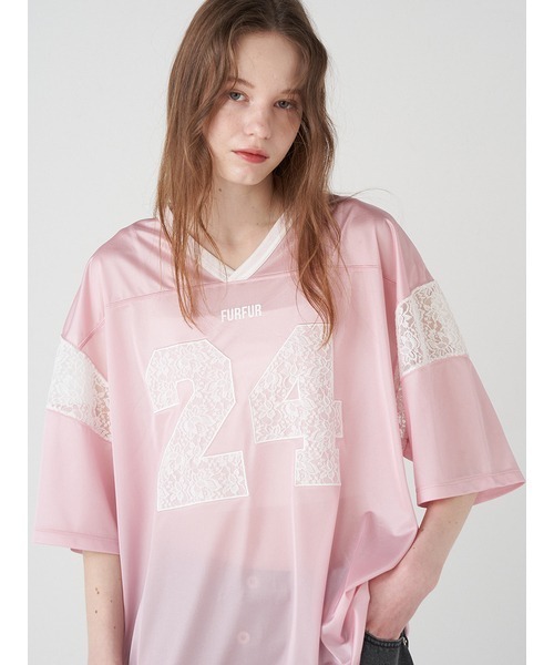 しょちゃん♥FURFUR（ファーファー）レースナンバーTシャツ しょちゃん様専用♥FURFUR（ファーファー）レースナンバーT