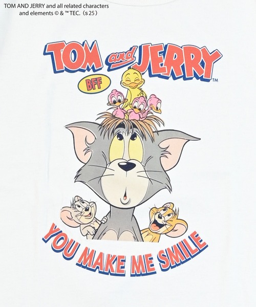 Tom＆Jerry（トムアンドジェリー）の「【トムとジェリー】別注プリントTee（Tシャツ/カットソー・キッズ・オフホワイト/杢グレー/ライトグリーン/チャコール・80/90/95/100/110/120/130/140/150）」の20枚目の写真