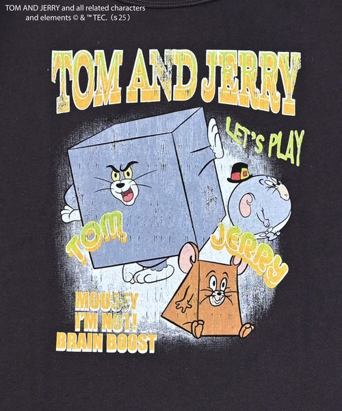Tom＆Jerry（トムアンドジェリー）の「【トムとジェリー】別注プリントTee（Tシャツ/カットソー・キッズ・オフホワイト/杢グレー/ライトグリーン/チャコール・80/90/95/100/110/120/130/140/150）」の18枚目の写真