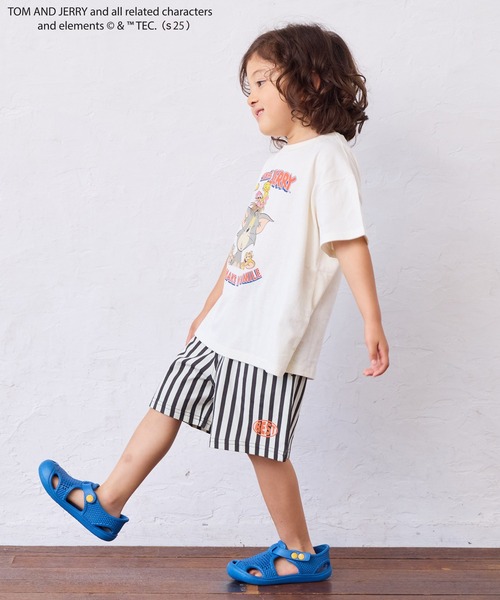 Tom＆Jerry（トムアンドジェリー）の「【トムとジェリー】別注プリントTee（Tシャツ/カットソー・キッズ・オフホワイト/杢グレー/ライトグリーン/チャコール・80/90/95/100/110/120/130/140/150）」の7枚目の写真