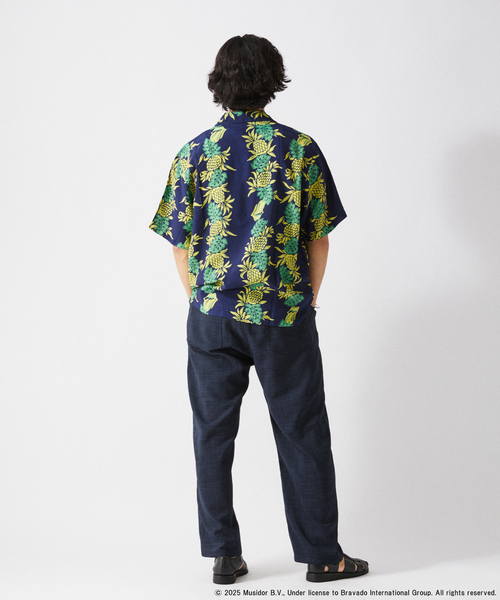 JOURNAL STANDARD relume(ジャーナルスタンダード レリューム)の「THE ROLLING STONES / ローリングストーンズ 別注 レーヨン半袖シャツ(シャツ/ブラウス・メンズ・ホワイト/ネイビー/マスタード・MEDIUM/LARGE)」の8枚目の写真