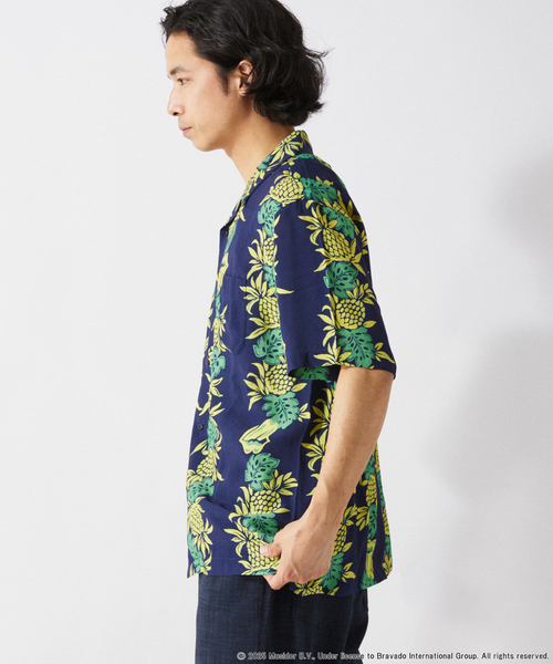 JOURNAL STANDARD relume(ジャーナルスタンダード レリューム)の「THE ROLLING STONES / ローリングストーンズ 別注 レーヨン半袖シャツ(シャツ/ブラウス・メンズ・ホワイト/ネイビー/マスタード・MEDIUM/LARGE)」の12枚目の写真