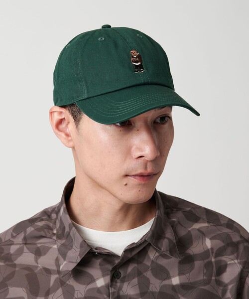 ROSTER SOX（ロスターソックス）の「【別注】＜ROSTER BEAR＞GLR 刺しゅう キャップ（キャップ・メンズ・ブラック/ベージュ/ダークグリーン/ライトピンク・FREE）」の3枚目の写真