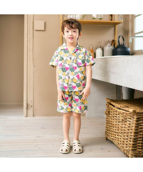 セール】【リンク】チェック・サマーフルーツ柄セットアップ