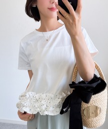 &. NOSTALGIA（アンドドットノスタルジア）の「【ZOZO限定】裾フリルＴシャツ（接触冷感・UVカット）（Tシャツ/カットソー）」