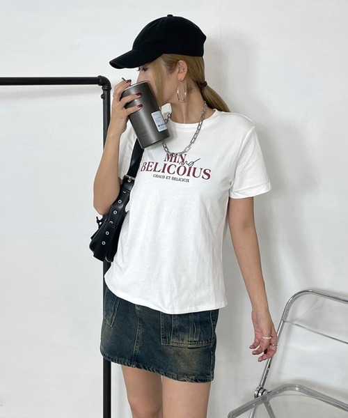 non-hedge(ノンヘッジ)の「カラーロゴプリントTシャツ(Tシャツ/カットソー・レディース・オフホワイト/グレー/ブラック/オートミール・FREE)」の13枚目の写真
