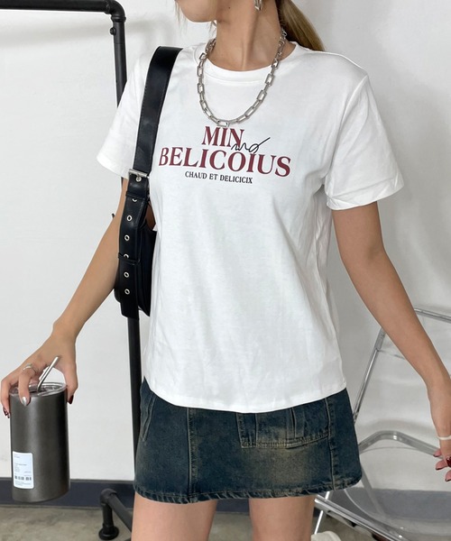 non-hedge(ノンヘッジ)の「カラーロゴプリントTシャツ(Tシャツ/カットソー・レディース・オフホワイト/グレー/ブラック/オートミール・FREE)」の12枚目の写真