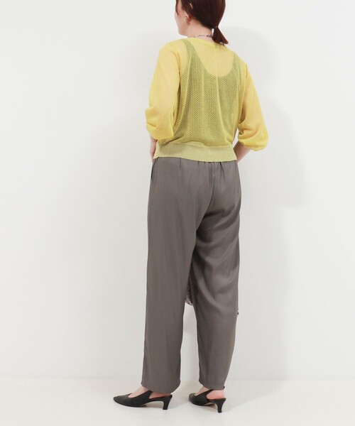 MICO COULIER（ミコクリエ）の「極細メッシュパフスリーブカーディガン（カーディガン/ボレロ・レディース・ブルー/チャコールグレー/オフホワイト/ライトグレー/マスタード・38）」の11枚目の写真