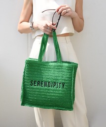 histoire（イストワール）の「刺繍文字入りカゴバッグ（かごバッグ）」