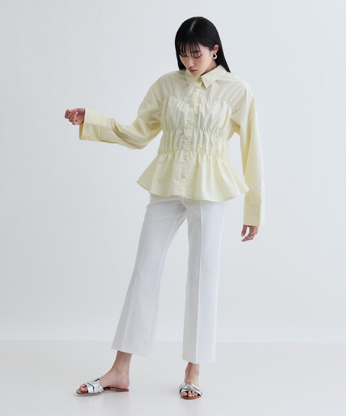 GALLEST（ギャレスト）の「ライトフレアデニム（デニムパンツ・レディース・ホワイト/ライトブルー・38/36/40）」の3枚目の写真