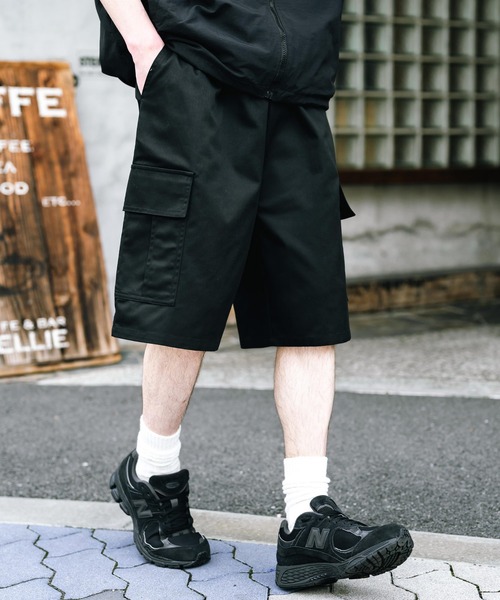 セール】ワイドミリタリーカーゴイージーショートパンツ ハーフ