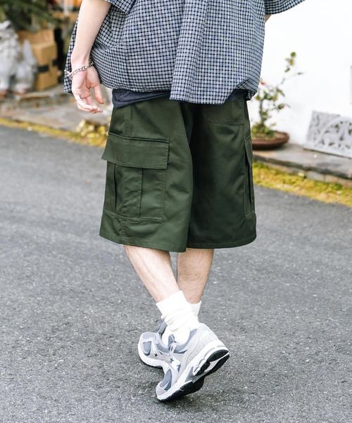 Rocky Monroe（ロッキーモンロー）の「ワイドミリタリーカーゴイージーショートパンツ ハーフパンツ（カーゴパンツ・メンズ・ベージュ/ブラック/カーキ・M/L/XL）」の22枚目の写真