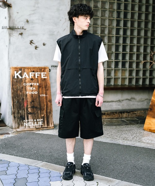 Rocky Monroe（ロッキーモンロー）の「ワイドミリタリーカーゴイージーショートパンツ ハーフパンツ（カーゴパンツ・メンズ・ベージュ/ブラック/カーキ・M/L/XL）」の9枚目の写真