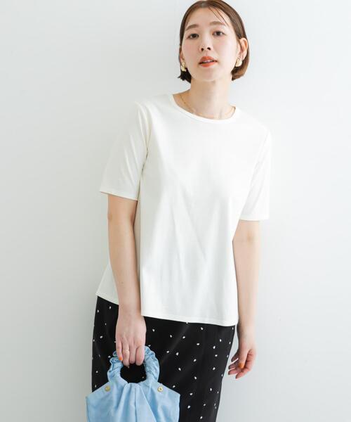 F by ROSSO（エフバイロッソ）の「『UR TECH』F by ROSSO　UVCUTバックオープンフレアTシャツ（Tシャツ/カットソー・レディース・ブラック/オフホワイト/イエロー・FREE）」の6枚目の写真