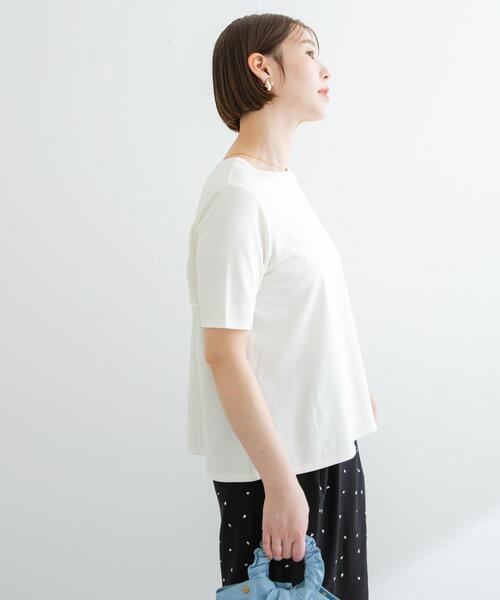 F by ROSSO（エフバイロッソ）の「『UR TECH』F by ROSSO　UVCUTバックオープンフレアTシャツ（Tシャツ/カットソー・レディース・ブラック/オフホワイト/イエロー・FREE）」の7枚目の写真