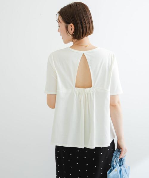 F by ROSSO（エフバイロッソ）の「『UR TECH』F by ROSSO　UVCUTバックオープンフレアTシャツ（Tシャツ/カットソー・レディース・ブラック/オフホワイト/イエロー・FREE）」の8枚目の写真